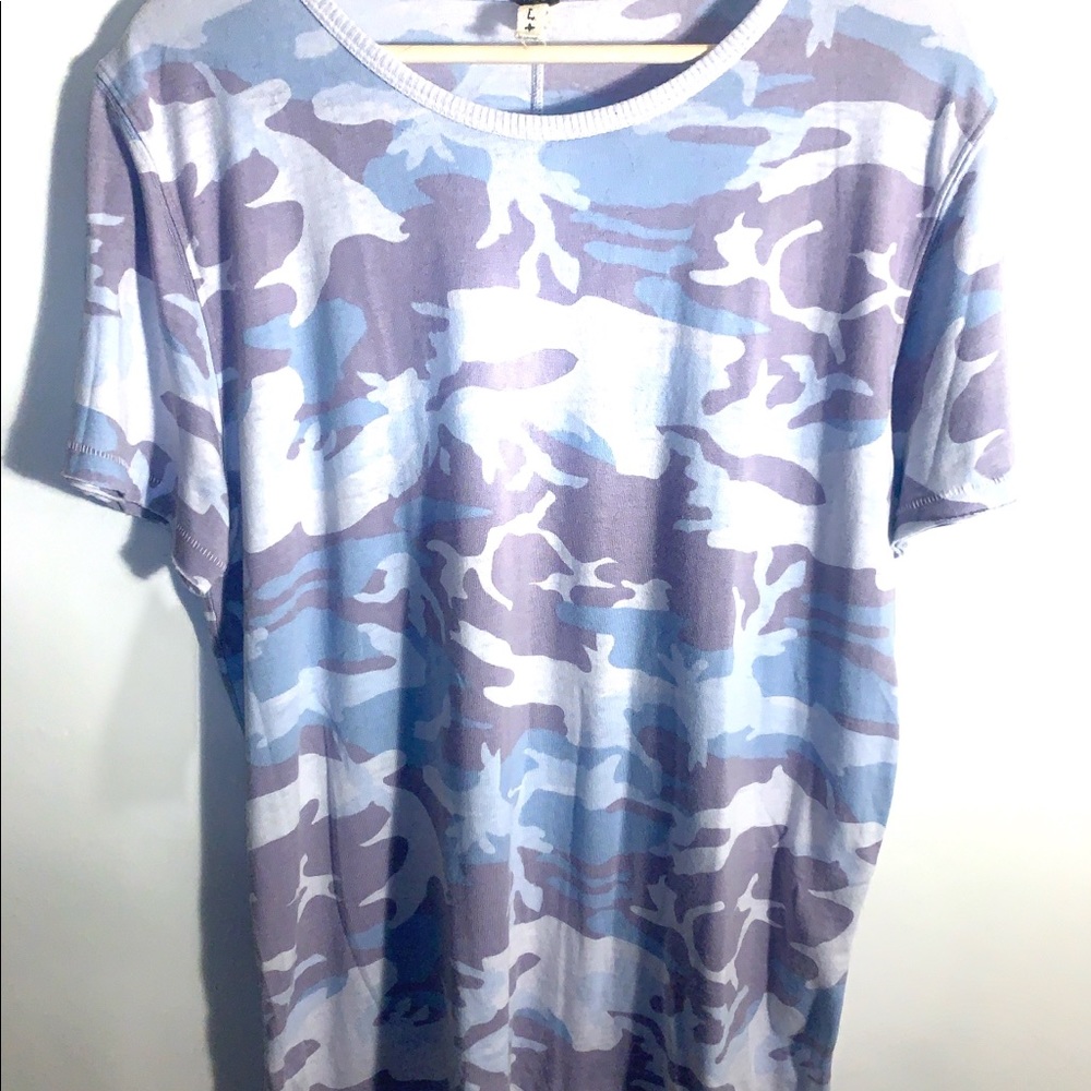 FREE PEOPLE | Purple Camo Tee